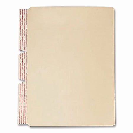 Medical Arts Press Standard Side-Flap Classification Folder Dividers, 1 Fastener, Letter Size, Manila, 100PK 52411