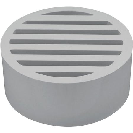 Genova CANPLAS Floor Strainer, 3 in, Spigot, PVC Body, White 193863