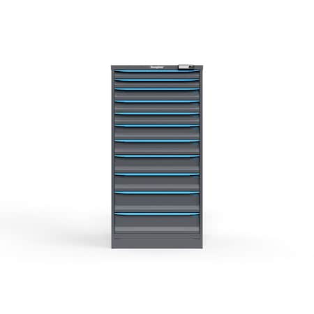 Strong Hold 11 drawer cabinet - (2x 2ft, 3x 3ft, 2x 4ft, 2x 5ft, 2x 6ft) - Blue accents - Electronic Lock S3060-PPRAS-1101FS
