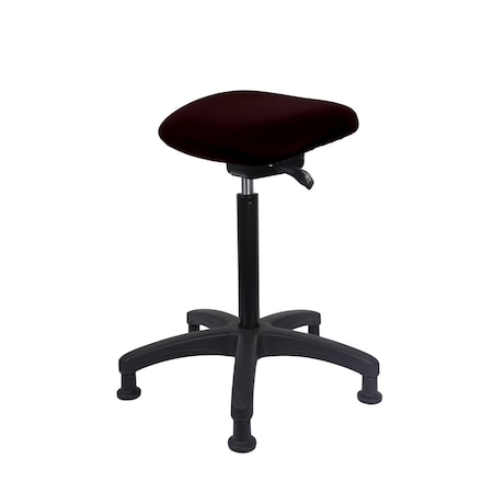 Blue Ridge Ergonomics Vinyl Sit-Stand - Standing Height with Stationary Glides in Burgundy Trailblazer Vinyl VSTSS-RG-NF-RG-8569