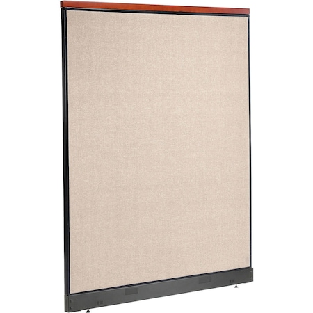 Global Industrial Interion Deluxe Non-Electric Office Partition Panel with Raceway, 60-1/4"W x 101-1/2"H, Tan 695790DNTN