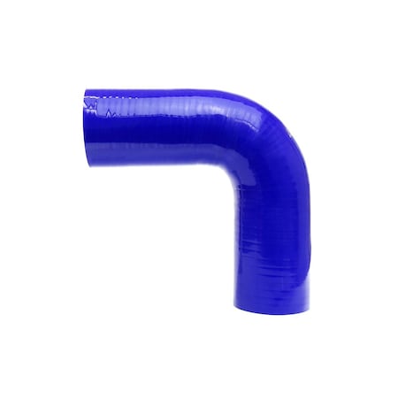 Hps Performance 1-1/4 in ID, 4-Ply High Temp Reinforced Silicone 90 Degree Elbow Coupler Hose, Blue HTSEC90-125-L10-BLUE