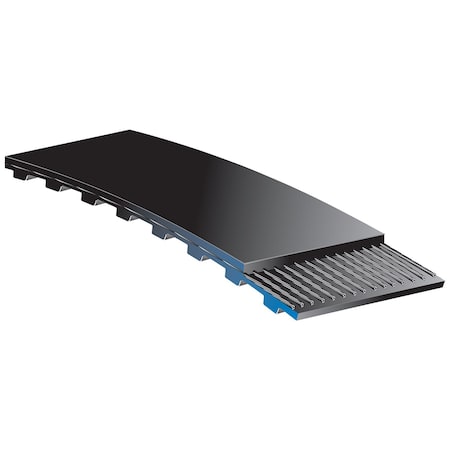 Gates Trapezoidal Timing Belt, 65 Teeth, Chloroprene Polymer, Neoprene, 5.20 in Wide, 0.08 in Pitch, 52MXL019 52MXL019