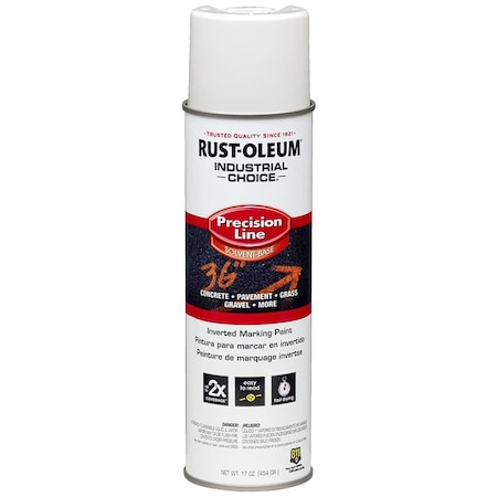 Industrial Choice 17 Oz. Rust-Oleum White M1600 System SB Precision Line Marking Paint 203030V