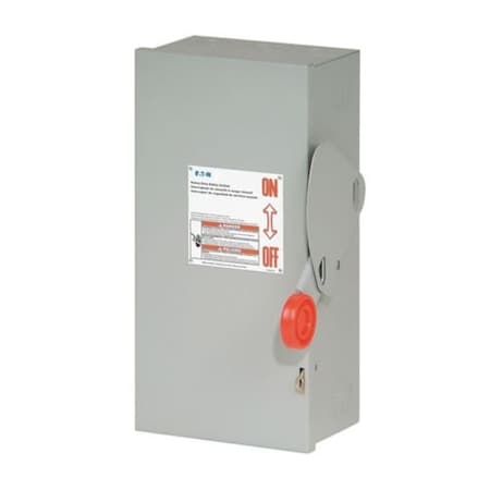 Eaton Safety Switch, Fusible, Three Phase, NEMA 3R, Steel DH361NRK