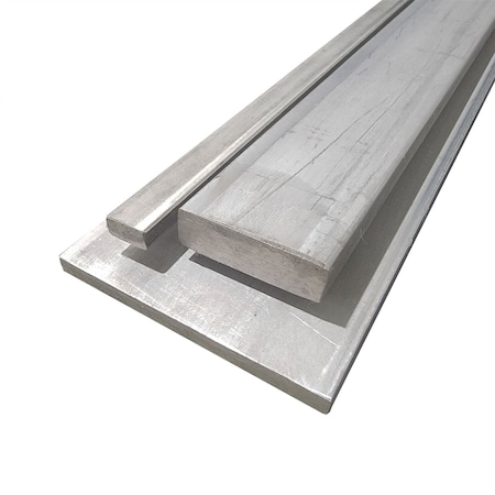 Online Metal Supply 3/16 in x 1 in x 10 in, 304 Stainless Steel Plate Flat Bar, HRAP 304PLATEFBT0.188W1L10.1