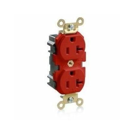 Leviton Lev-Lok Industrial Grade Duplex Receptacle, 20 Amp, 125 Volt M5362-R