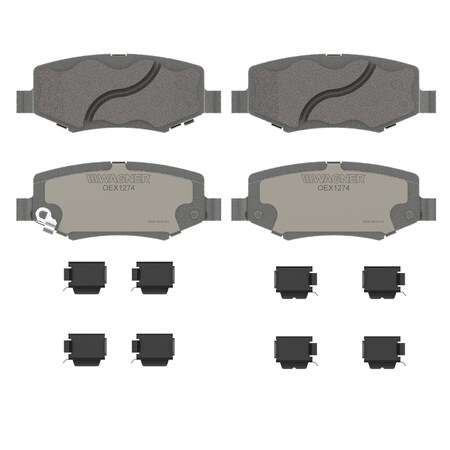 Wagner Brake OEX Rear Disc Brake Pad Set Premium Ceramic, OEX1274