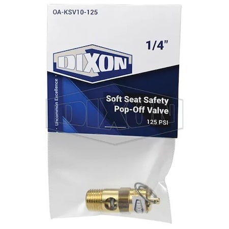 Dixon RETAIL 1/4 in MNPT SAFETY POP-OFF BRASS,  OA-KSV10-125