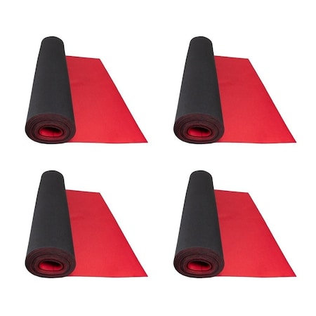 Mytee Products 20ft x 27in Red Neoprene Floor Runner w/ Non Skid Bottom, 4PK NFR-REDx4
