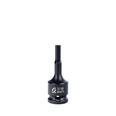 Sunex 3/8 in Drive 3/16 in Hex Impact Socket 36471