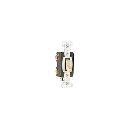 Pass & Seymour Switch, Blue/Ivory, 15 A, 120/277 VAC, Side Wire Terminal CS15AC3ICC8