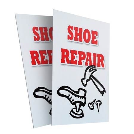 Signmission Shoe Repair, Plastic Signs Only 24 Inch x 36 Inch, Corrugated Plastic, 2PK CSB-2436-2PACK-Shoe Repair