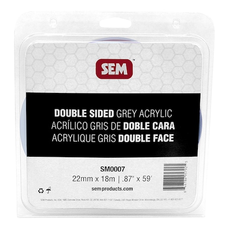 Sem HS Grey Acrylic Double Sided Tape, .87'' x 59' SM0007