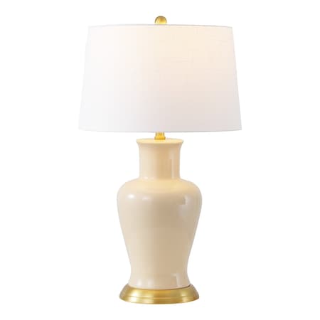 Jonathan Y Julian 29 in. Traditional Classic Ceramic Urn LED Table Lamp, Almond JYL4026D