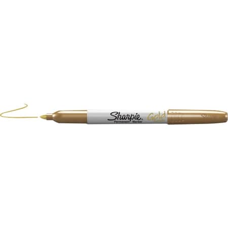 Sharpie Permanent Marker, Gold, Fine Tip, 2 PK 1823813