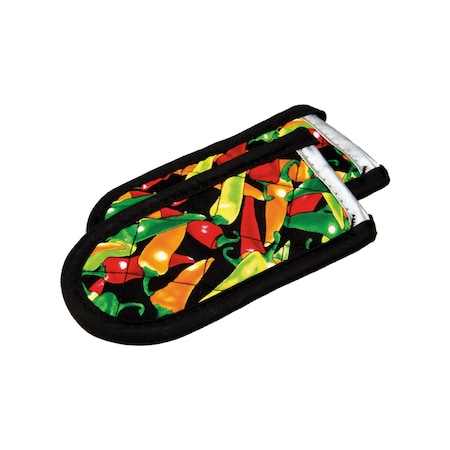 Lodge Set of 2 Multicolor Chili Pepper Fabric Hot Handle Holders, 12PK 2HHMC2