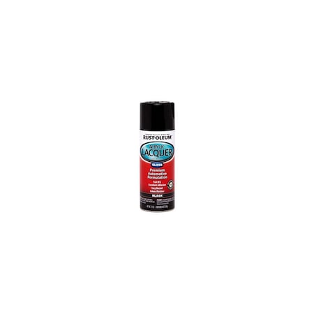 Rust-Oleum Automotive Acrylic Lacquer Spray Automotive Lacquer Gloss Black 12 oz Black 253365