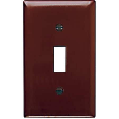 Nextgen TP1CC15 1 Gang, 1 Toggle Opening Nylon Wall Plate, Brown NE570291