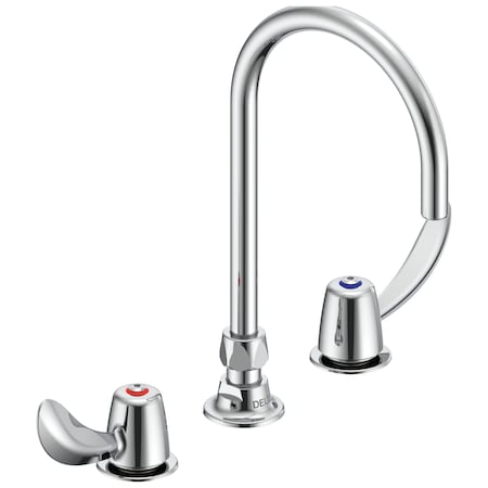 Delta Commercial 27C1 / 27C2 Two Handle 8 In Below Deck-Mount Faucet In Chrome 27C2972