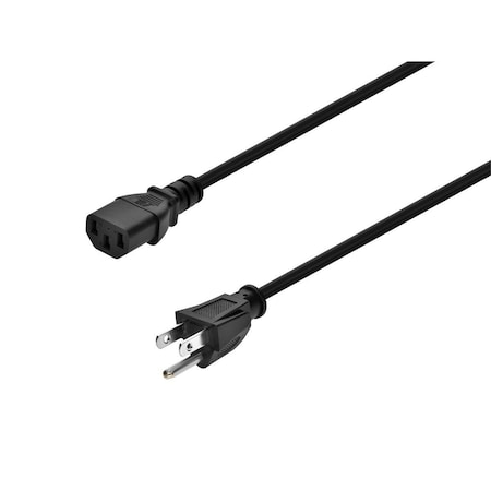 Monoprice Power Cord - NEMA 5-15P to IEC 60320 C13_ 16AWG_ 13A/1625W_ 3-Prong_ B 5284