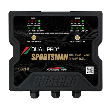 Dual Pro Sportsman Series HF Battery Charter - 20 Amp - 2 Bank SS2HF