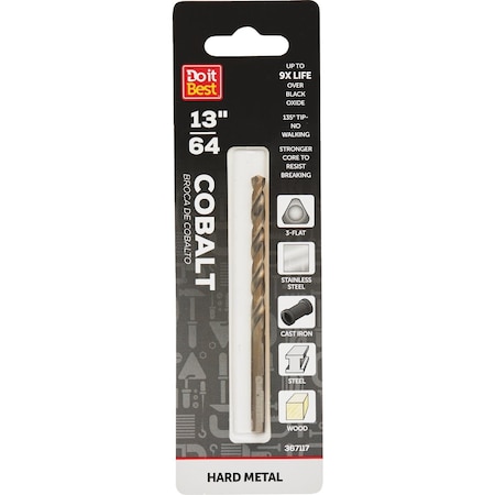 Do It Best 13/64'' Cobalt Drill Bit QJDIB-DB-037A