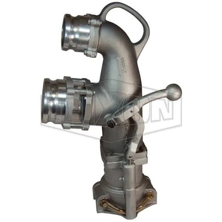 Dixon Single Point Coaxial Drop Elbow, 4 x 3 in Nominal, Male Inlet x Male Vapor Outlet End Style, Aluminu 6400