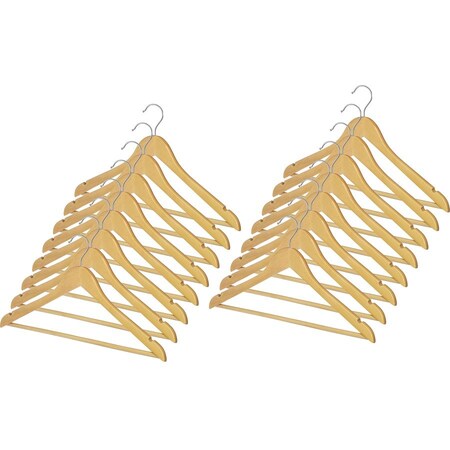 Whitmor Whitmor 9-1/4 in. H X 1/2 in. W X 17-1/2 in. L Wood Brown Suit Hanger 16 pk 6026-715-16
