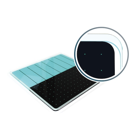 Floortex Board and wall fixing, 14 in, Tempered Glass Frame, Teal FCVGM1414TP
