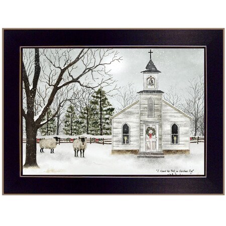Homeroots I Heard the Bells on Christmas 5 Black Framed Print Wall Art 415240