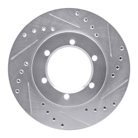 Dynamic Friction Co DFC Brake Rotor - Drilled and Slotted - Silver 631-67085R
