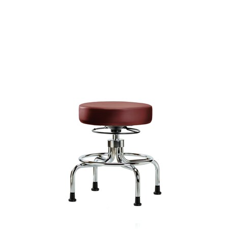 Blue Ridge Ergonomics Vinyl Screw-Lift Stool, Med Bench, Glides, Borscht BR-VSLMD-CR-RG-8815