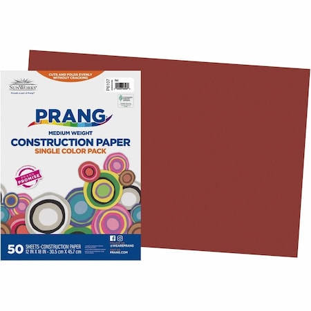 Sunworks Construction Paper, Red, 50PK PAC6107