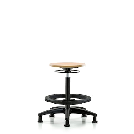Blue Ridge Ergonomics Bench Stool, Hi, Wood, BF, Glides BR-WHBSO-RG-BF-RG