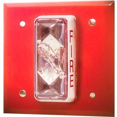 Edwards Signaling Strobe, Steel, Red CS405-7A-T