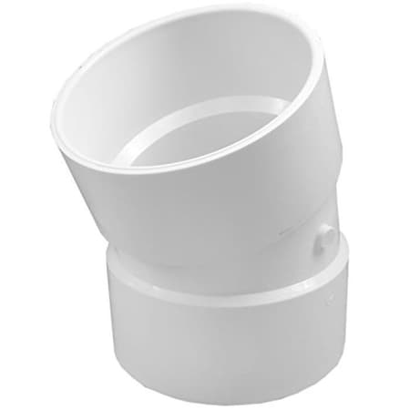 Charlotte Pipe And Foundry PVC 003241400HA 6IN 22-1/2 ELBOW SXS PVC 00324 1400HA