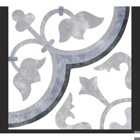 Andova Tiles SAMPLE-Luv Passion Blue 8-in Encaustic Matte Porcelain Wall & Floor Tile SAM-ANDLUV453