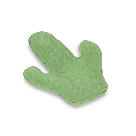 Homeroots 6in Green Cactus Cast Iron Vanity Tray 483174