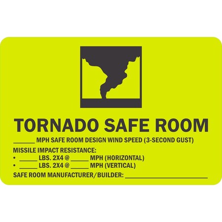 Lyle Tornado Safe Room (Write-in Wind Speed And Builder, 24x18, Diamond Grade, Yellow Green G-11756-DG_24x18