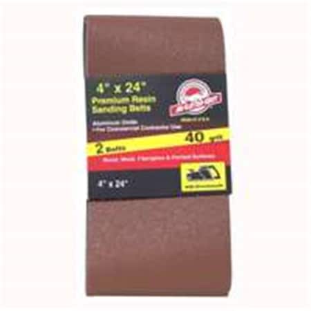 Gator Finishing 3188 Aluminium Oxide Belt 4 x 24 In. 40 Grit 7882459