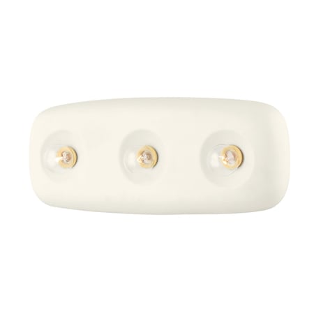 Mitzi Colleen 3 Light Bath And Vanity 7.25 In. Aged Brass/Satin Ivory H718303-AGB/CSI