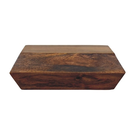 Homeroots 18in Brown Solid Wood Floating Mount TV Stand 727853