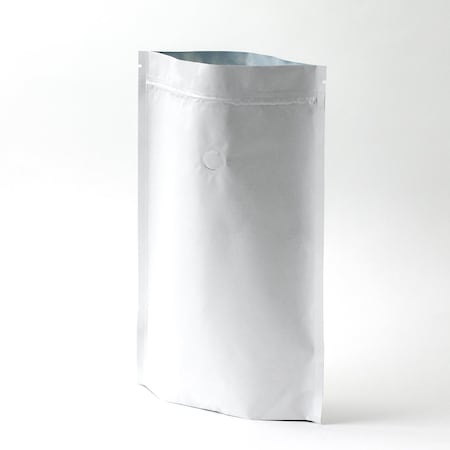 Elevate Packaging 12oz White Compostable Stand Up Pouch w/ Valve, 100PK HC1122