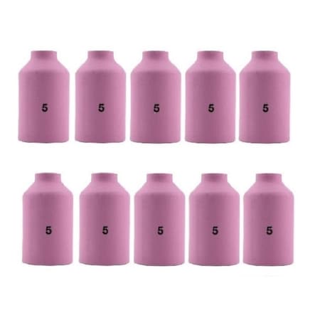Star Tech Weld TIG Ceramic Gas Lens Ceramic Cup #5, 5/16in Cup Fit Tig 17, 18, 26, 10PK 54N17