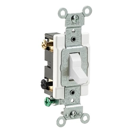 Leviton Toggle Double-Pole 15A Side Wired White CS215-2W