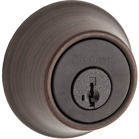 Kwikset Venetian Bronze Single Cylinder Deadbolt with SmartKey Security 660 11P SMT
