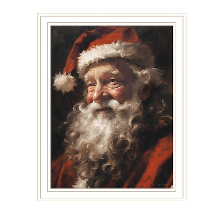 Homeroots Old World Santa Claus White Framed Wall Art 572090