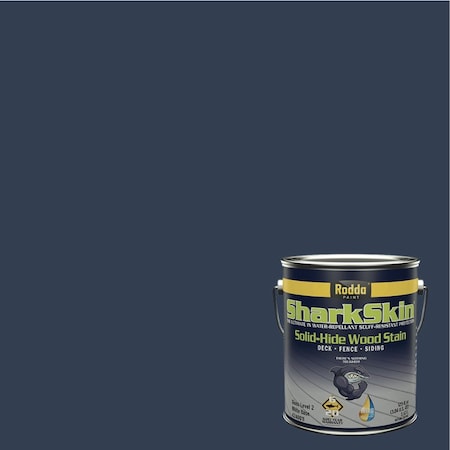 Rodda Paint SharkSkin Deck and Siding Solid Wood Stain, 1 Gallon, Steel Blue 4240031-EX155/Steel Blue