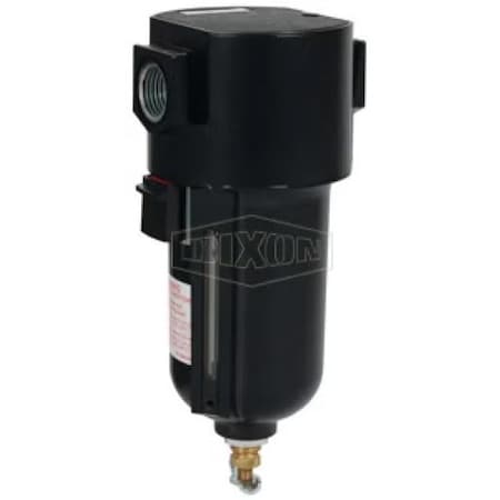 Dixon Wilkerson by Standard Airline Particulate Filter with Sight Glass, 1/2 in NPT/BSPP-G Port, Zinc Bowl F26-04AMB